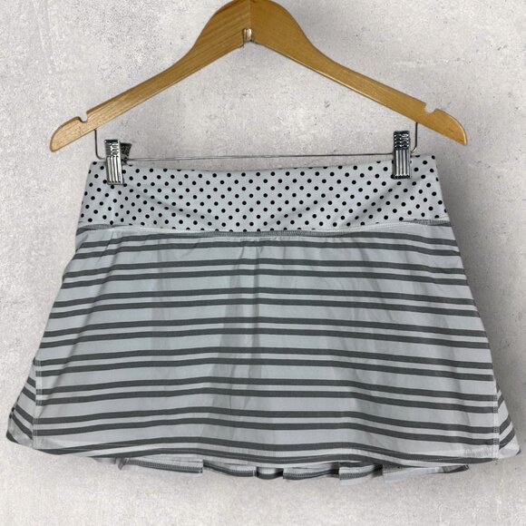 Lululemon Run Pace Setter Skirt Size 6 Pickleball Tennis Skort Dot Printed Run - Picture 15 of 16